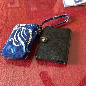 Vera Bradley wristlet. Room for license,credit cards, money and change